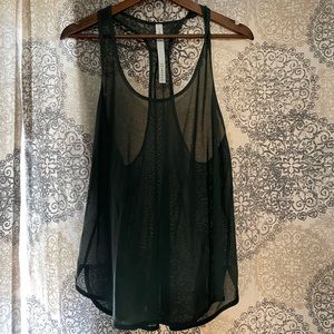 Lululemon Dark Army Green Sheet Tank Top - NWOT